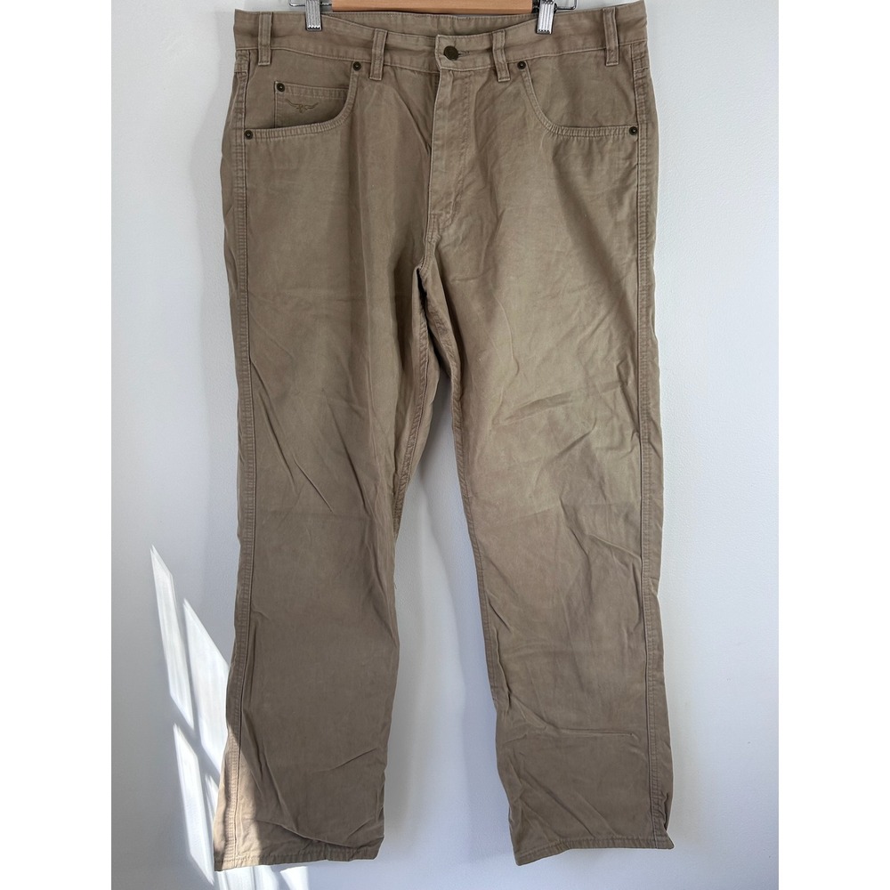 RM Williams Mens Regular Fit Tan Italian Fabric Chino Pants Made Australia 38x32